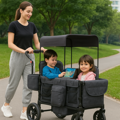 Poussette Chariot Familiale 4-en-1 | Sekey™