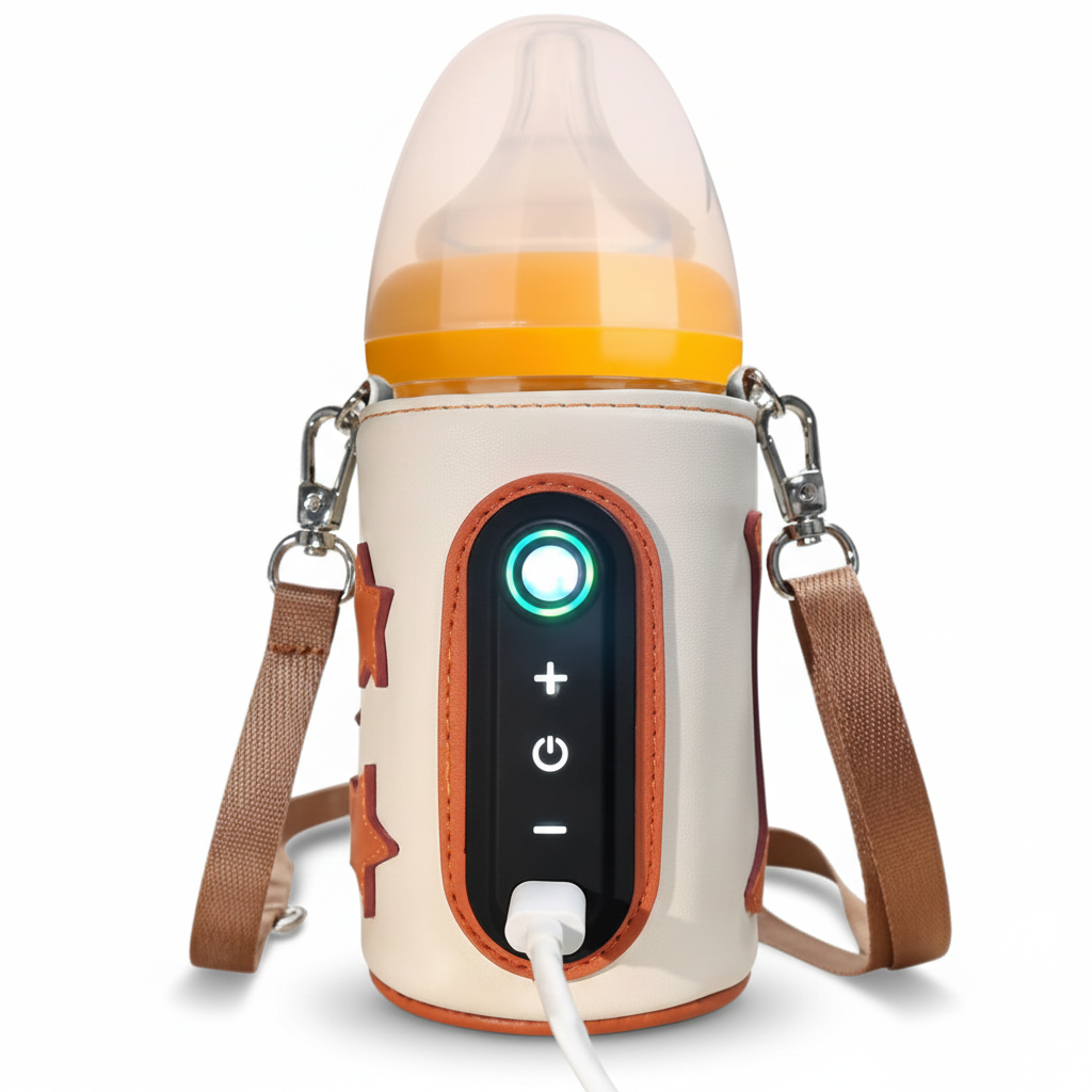 Chauffe-biberon portable | Cuir™