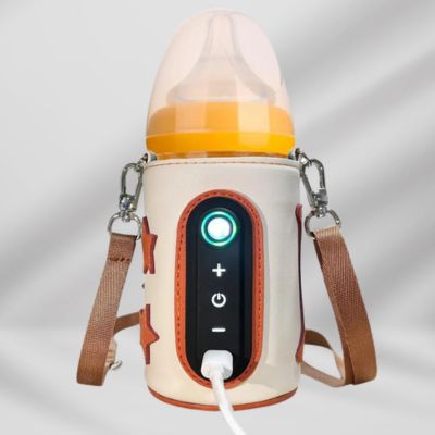 Chauffe-biberon portable | Cuir™