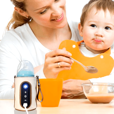 Chauffe-biberon portable | Cuir™