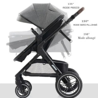 Poussette 3 en 1 | Gris