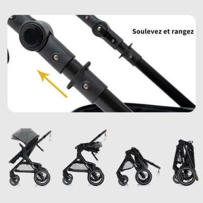 Poussette 3 en 1 | Gris