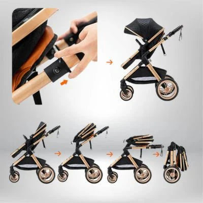 Poussette 3 en 1 | Noir Rolly
