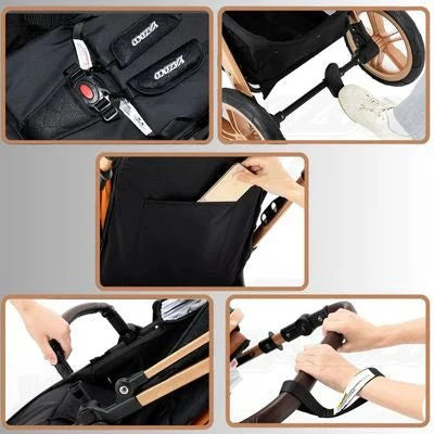 Poussette 3 en 1 | Noir Rolly